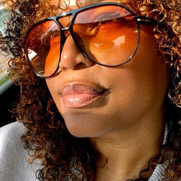 Retro Aviator Sunglasses for Women Men Oversized Classic 70s Vintage Trendy Tang - Picture 2 of 9